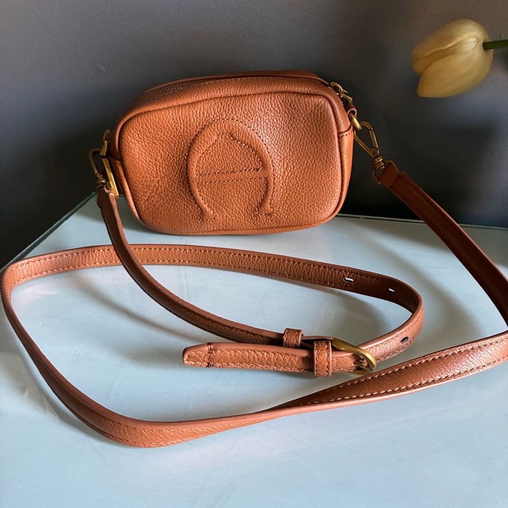 Etienne Aigner Mini Leather Crossbody Camera Bag